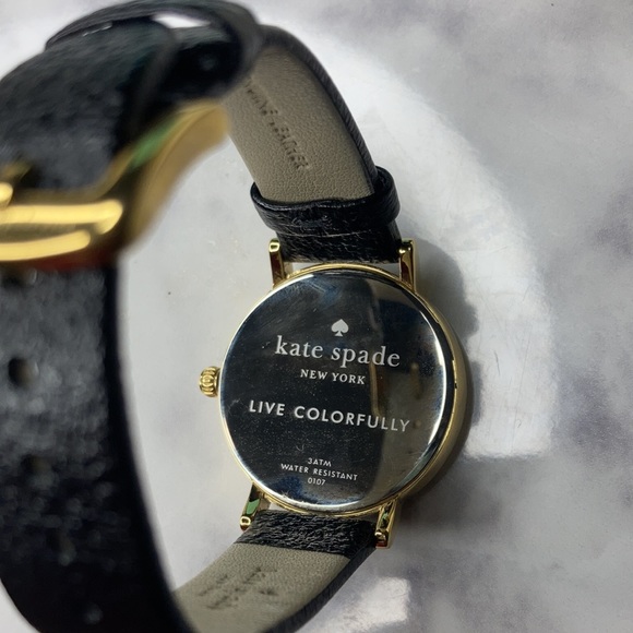 🆕 NWOB Kate Spade Black Genuine Leather Watch - Picture 7 of 9